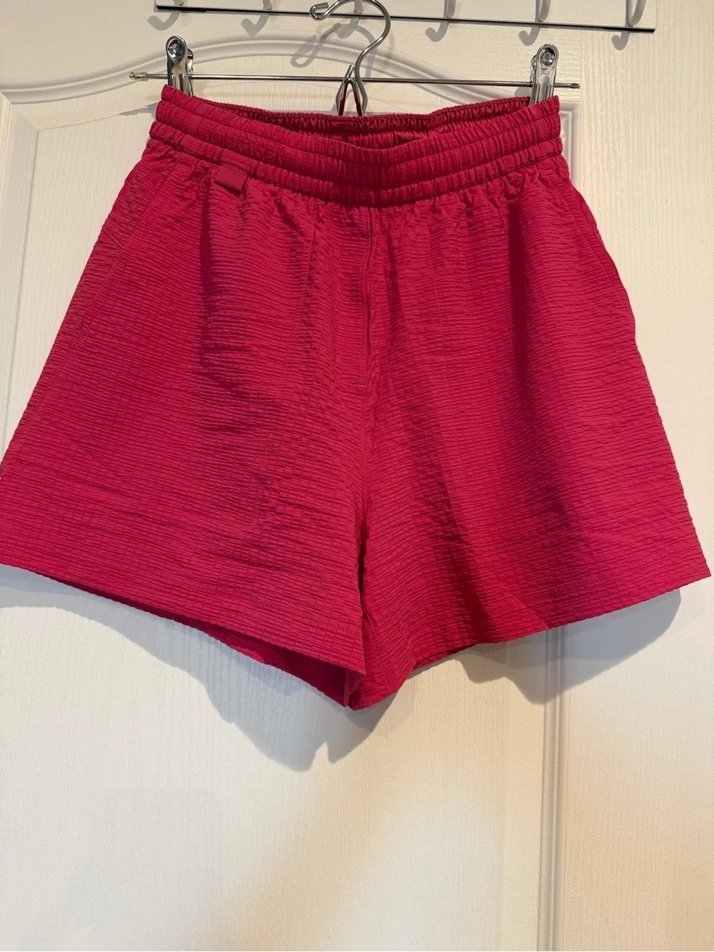 NWOT lululemon athletica Textured High-Rise Hot Pink Athletic Shorts